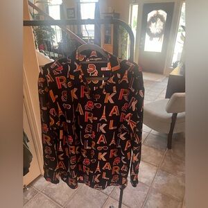 Colorful Karl Lagerfeld Womens button down blouse